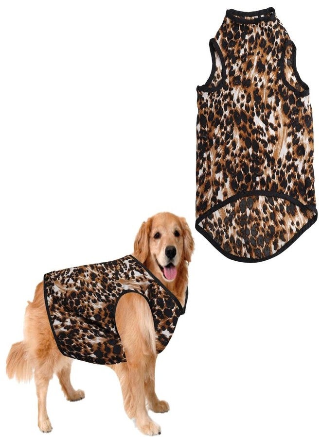 Sage Square Crazy Printed Dog T-Shirt, Trending Dog T-Shirt, Ultra Soft & Light Weight, Comfortable & Breathable Dog Apparel, Trendy Outfit (Leopard Print) (XXXLarge - 30inch) - Image 1